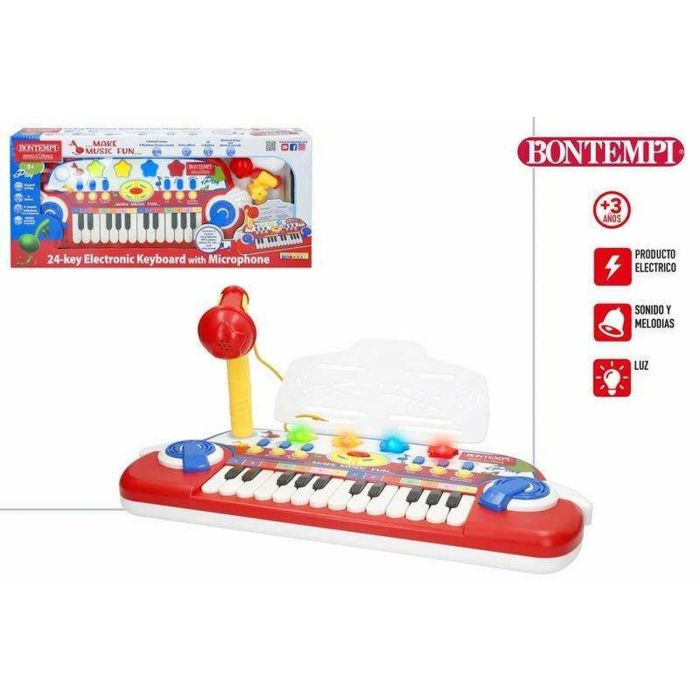 Organo electronico bontempi 24 teclas con micro luces y sonido.