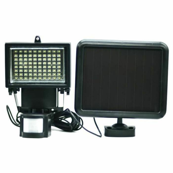 Galix Foco Solar con Detector de Presencia 80 LED Negro 650 Lúmenes Galix Foco Solar con Detector de Presencia 80 LED Negro 650 Lúmenes