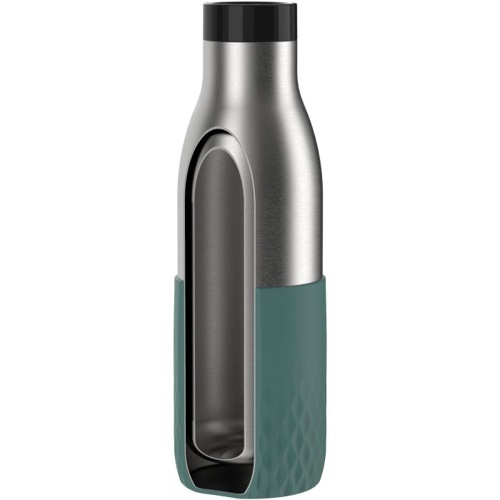Emsa BLUDROP Sleeve Isoliertrinkflasche 0,7 Liter (schwarz, Edelstahl, Silikonmanschette) 7 Emsa BLUDROP Sleeve Isoliertrinkflasche 0,7 Liter (schwarz, Edelstahl, Silikonmanschette) 7