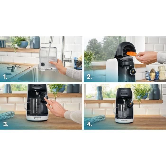 Cafetera multibebidas - BOSCH - TASSIMO - T16 Finesse blanco - 1400 W 5 Cafetera multibebidas - BOSCH - TASSIMO - T16 Finesse blanco - 1400 W 5