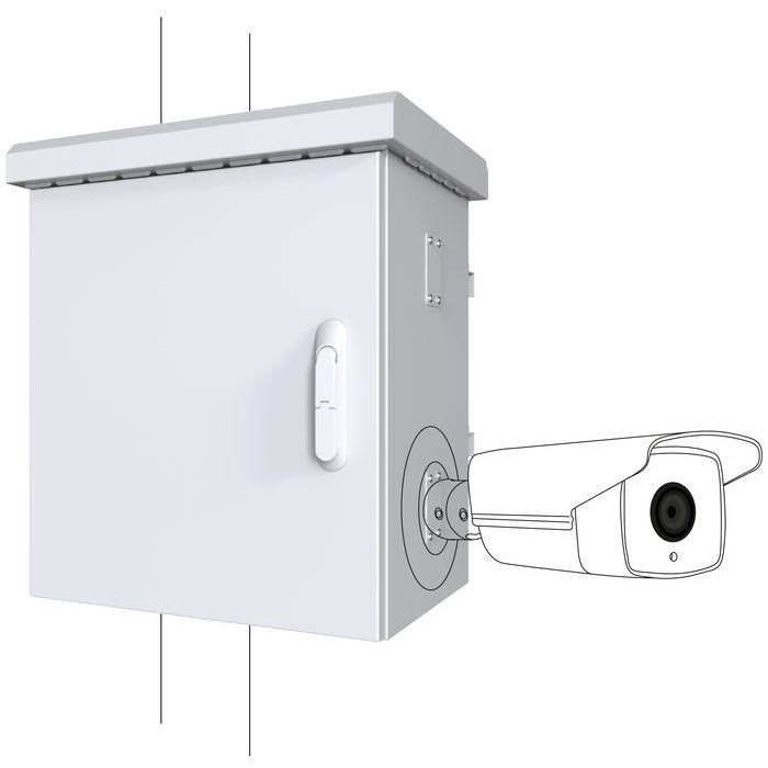 Lanview Armario CCTV Exterior Montaje Poste para 4 Cámaras, Maxi Classic, Doble Pared, Ventilado, Acero Galvanizado RAL7035 0 Lanview Armario CCTV Exterior Montaje Poste para 4 Cámaras, Maxi Classic, Doble Pared, Ventilado, Acero Galvanizado RAL7035 0