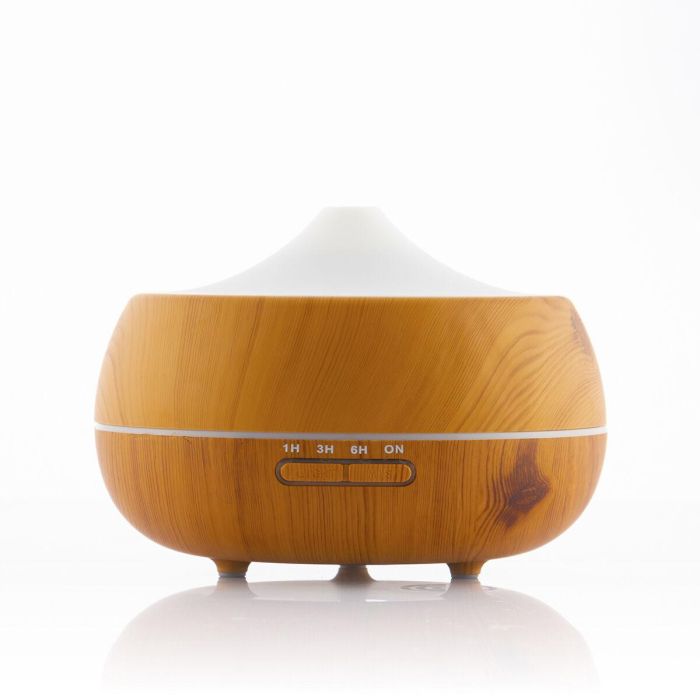 Humidificador Difusor de Aromas con LED Multicolor Wooden-Effect InnovaGoods 2 Humidificador Difusor de Aromas con LED Multicolor Wooden-Effect InnovaGoods 2