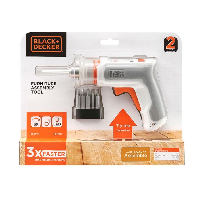 Atornillador monta-muebles hexdriver 3,6v bcrta01-xj black+decker 6 Atornillador monta-muebles hexdriver 3,6v bcrta01-xj black+decker 6