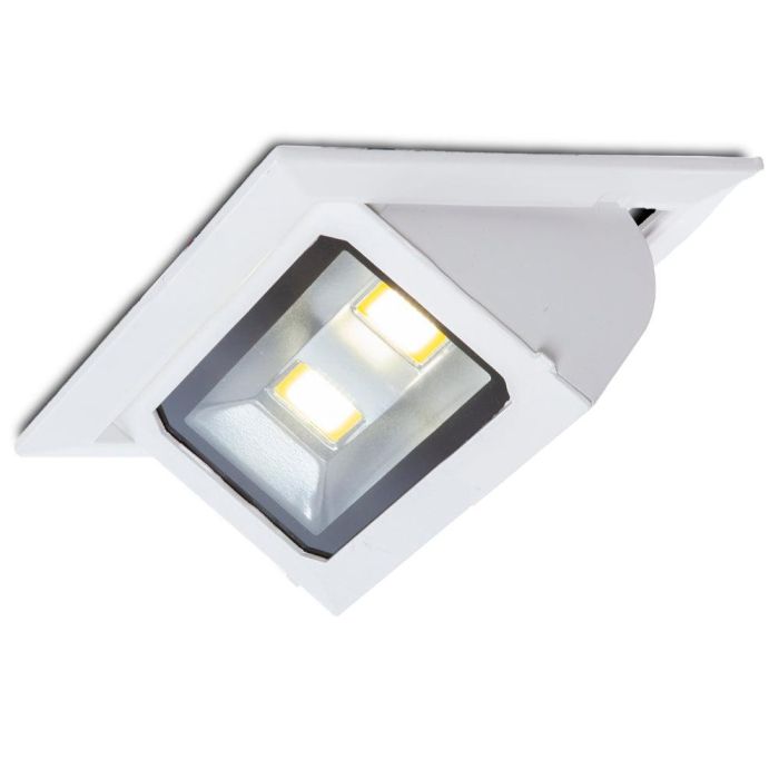 Foco Downlight LED 40W 3.600Lm 6000ºK Rectangular Basculante 40.000H [WR-RECTBAS-40W-CW] 1