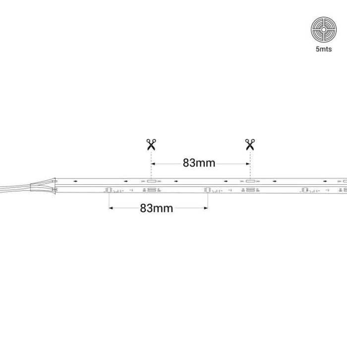 Tira LED COB Digital IC 2811 12W/M 24VDC IP20 6.000ºK Rollo 5M 3 Tira LED COB Digital IC 2811 12W/M 24VDC IP20 6.000ºK Rollo 5M 3