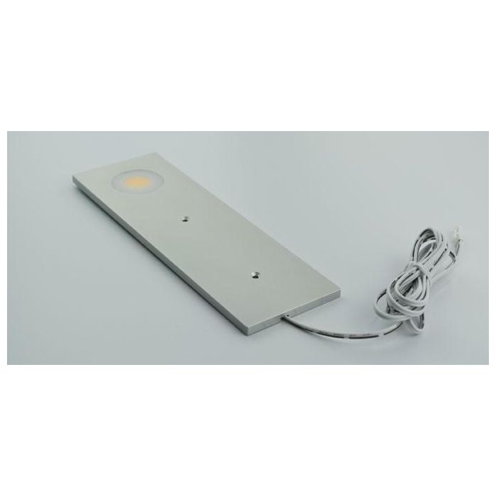 Herrajes Alk 60X190Xh5 Foco COB LED 3.5W 12V DC Luz Blanca 6000K de Embutir Aluminio Plata con Cable 1.35m Faston JST (Sin Transformador)