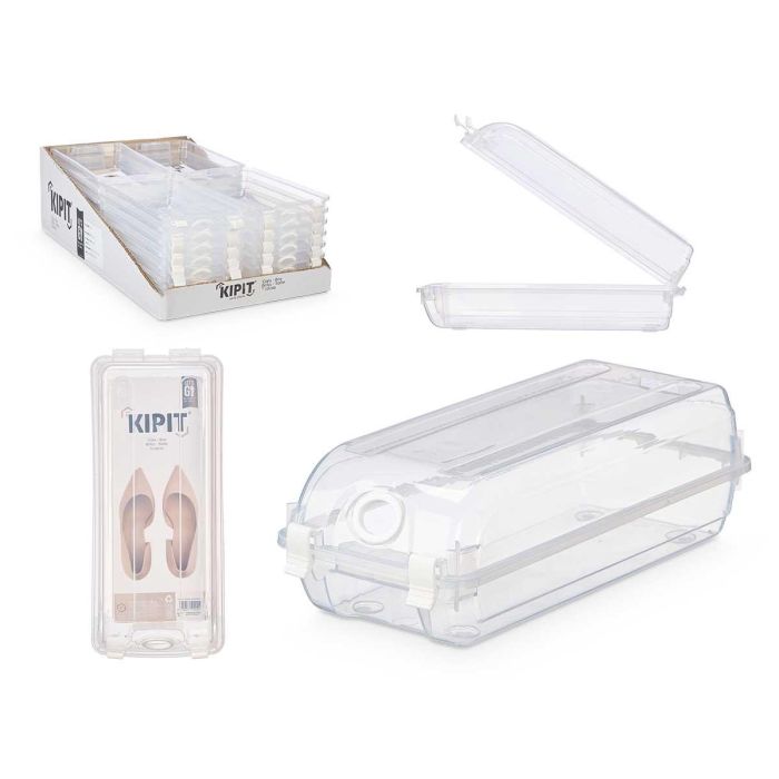 Caja de Zapatos Plástico Kipit 14x10x32 cm Transparente (12 Unidades) Caja de Zapatos Plástico Kipit 14x10x32 cm Transparente (12 Unidades)