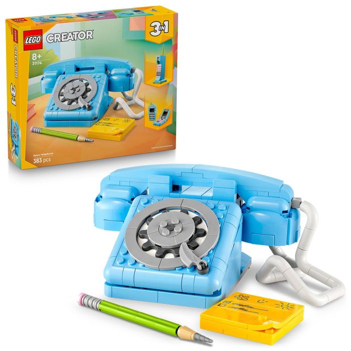 LEGO 31174 Teléfono Retro Creator 3 en 1 Juguete de Construcción para Coleccionistas y Niños Mayores de 8 Años