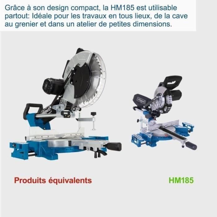 Sierra ingletadora radial - SCHEPPACH - HM 185 - 1400 W - Ø de hoja 185 mm - Madera 1 Sierra ingletadora radial - SCHEPPACH - HM 185 - 1400 W - Ø de hoja 185 mm - Madera 1