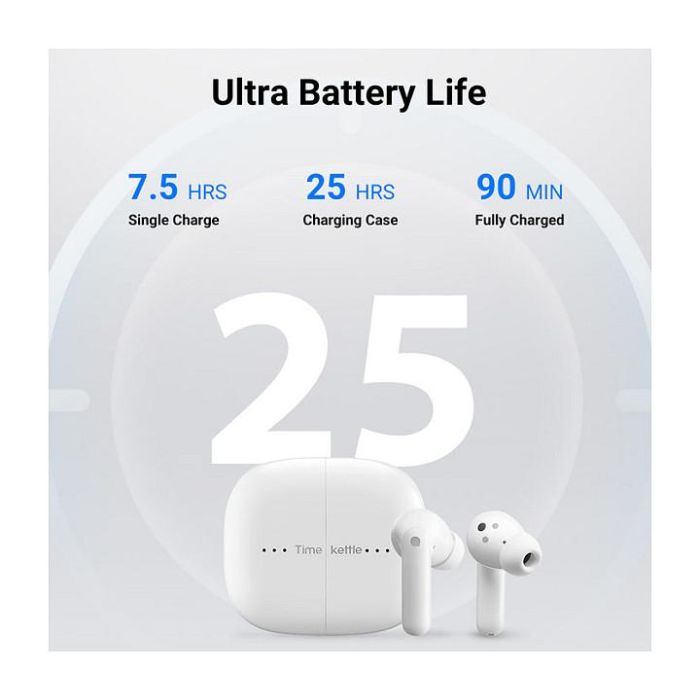 Timekettle M3 Auriculares con Traducción Offline Inalámbricos Bluetooth 5.2 para Llamadas/Música, Resistentes al Agua IPX4, 25h Batería, Blanco
