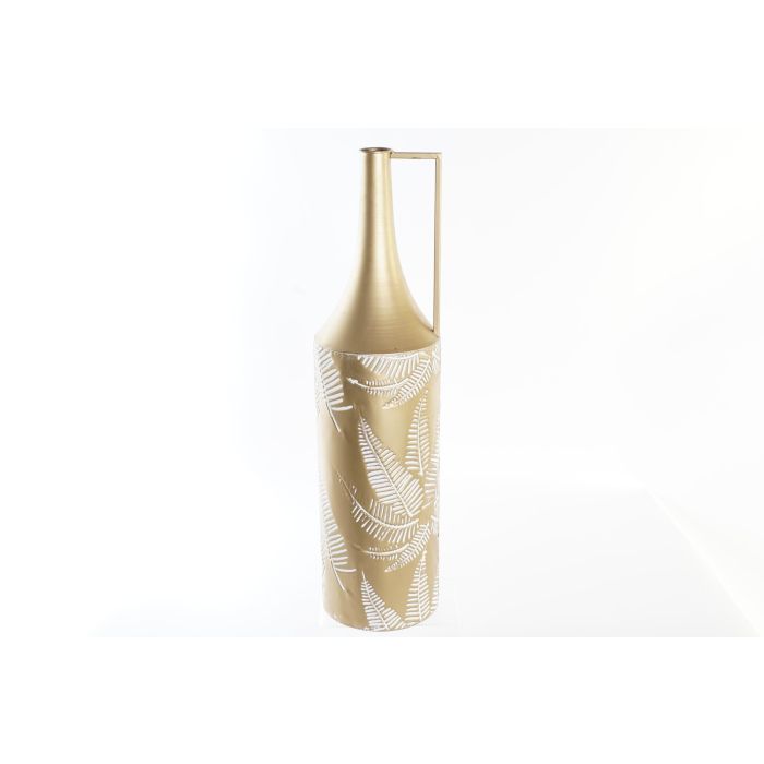 Jarron Tropical DKD Home Decor Dorado Crema 21 x 81 x 21 cm Jarron Tropical DKD Home Decor Dorado Crema 21 x 81 x 21 cm