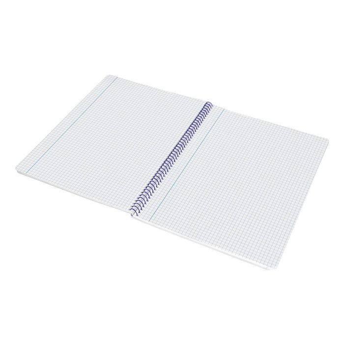 Cuaderno Espiral Liderpapel Folio Smart Tapa Blanda 80H 60 gr Cuadro 4 mm Con Margen Color Celeste 10 unidades 1