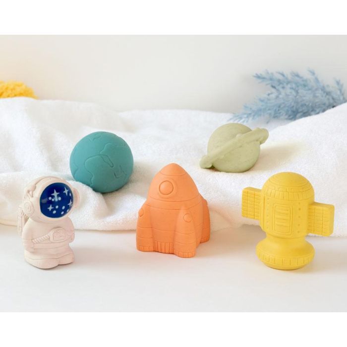 KioKids Set 5 Juguetes Espaciales Antimoho para Baño Bebé +4 Meses Ecológicos 0 KioKids Set 5 Juguetes Espaciales Antimoho para Baño Bebé +4 Meses Ecológicos 0
