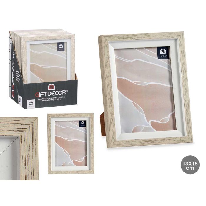 Portafotos Natural Blanco 13x18 cm Giftdecor - Plastico y Vidrio (24 Unidades) Portafotos Natural Blanco 13x18 cm Giftdecor - Plastico y Vidrio (24 Unidades)