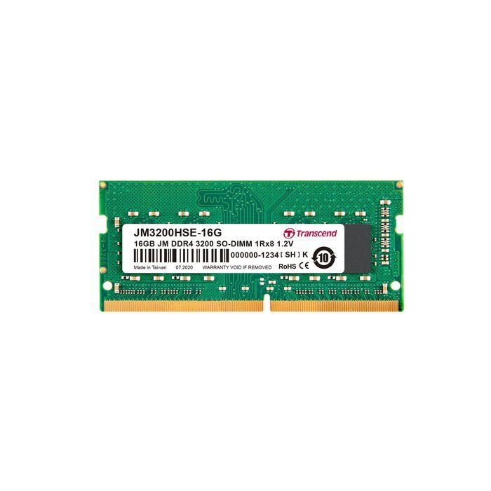 Transcend Transcend DDR4, 3200 MHz, 16GB, SO-DIMM, 1Rx8, 2Gx8, 1.2V 1 Transcend Transcend DDR4, 3200 MHz, 16GB, SO-DIMM, 1Rx8, 2Gx8, 1.2V 1