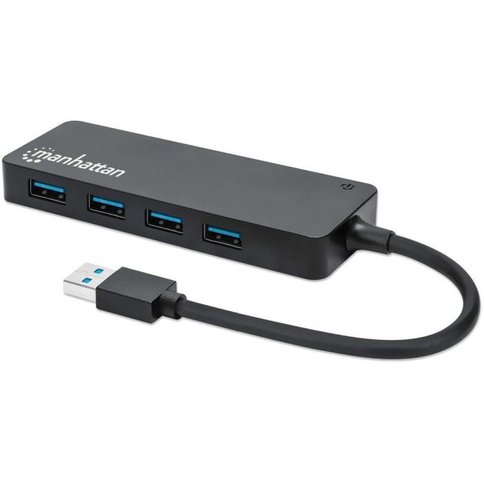 Manhattan USB-A 4-Port Hub, 4X USB-A Ports, 5 Gbps (USB 3.2 Gen1
