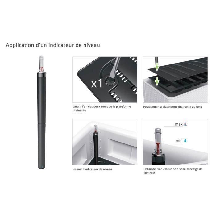 Stefanplast Caja de flores rectangular Deluxe con enrejado, reserva de agua, indicador nivel, imitación mimbre 100x43xH142cm Antracita 90+6.5L 2 Stefanplast Caja de flores rectangular Deluxe con enrejado, reserva de agua, indicador nivel, imitación mimbre 100x43xH142cm Antracita 90+6.5L 2