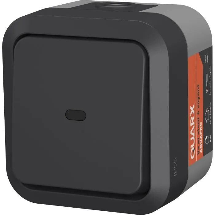 QUARX Interruptor de dos vías 250V Aqua Pro, luz indicadora, IP55, Exterior - QUA1719190948977 4