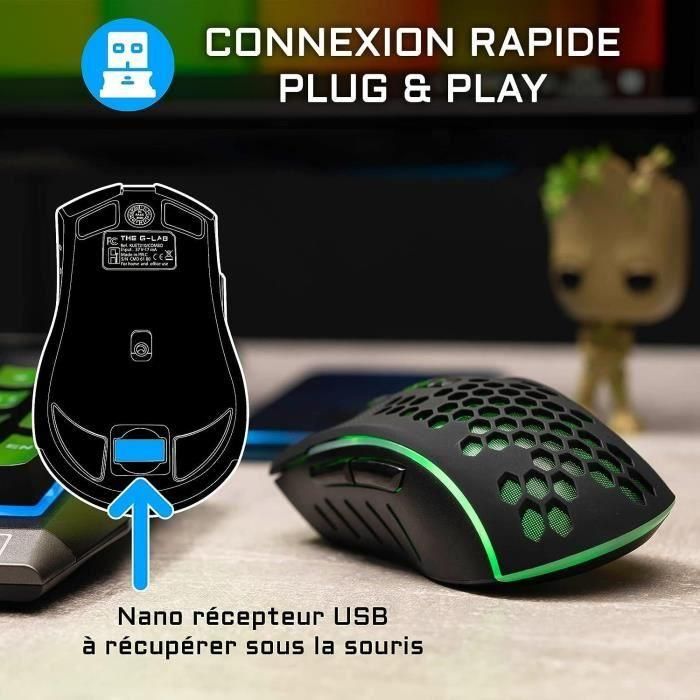 The G-Lab Combo Inalámbrico Gaming: Teclado y Ratón Francés (FR Layout) - Kit de Periféricos Esenciales para una Experiencia de Juego Fluida en PC 3