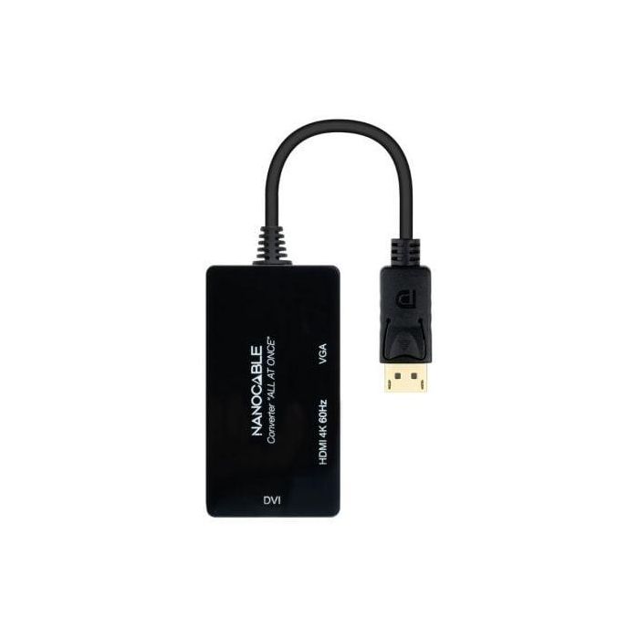 Cable DisplayPort Nanocable 10.16.3301-ALL/ HDMI Hembra - DVI-D Hembra - VGA Hembra/ 20cm/ Negro 1 Cable DisplayPort Nanocable 10.16.3301-ALL/ HDMI Hembra - DVI-D Hembra - VGA Hembra/ 20cm/ Negro 1