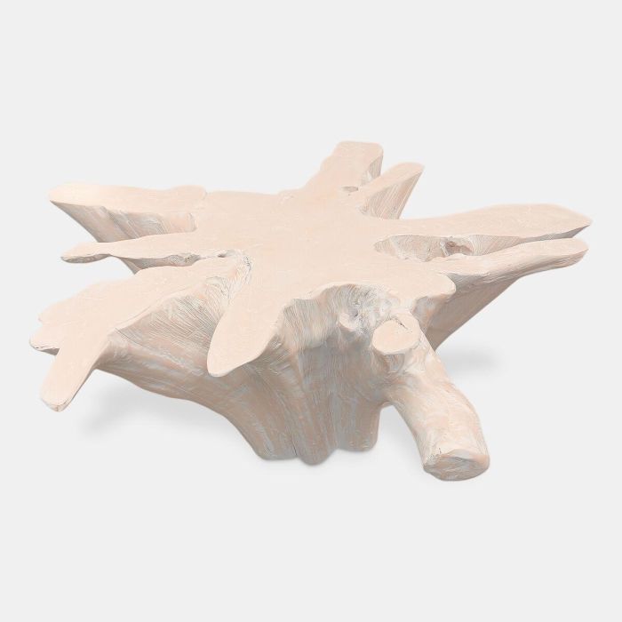 Mesa de Centro Home ESPRIT Blanco 90 x 90 x 44 cm 4