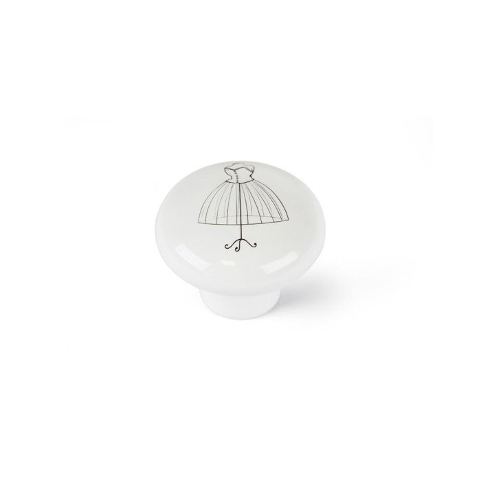 Rei e817 - Blister con 4 pomos redondos para mueble en porcelana acabado ilustrado, Ø40mm Rei e817 - Blister con 4 pomos redondos para mueble en porcelana acabado ilustrado, Ø40mm