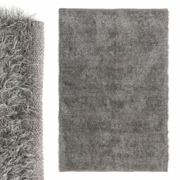 Alfombra SHAGGY Gris 140 x 200 x 2 cm