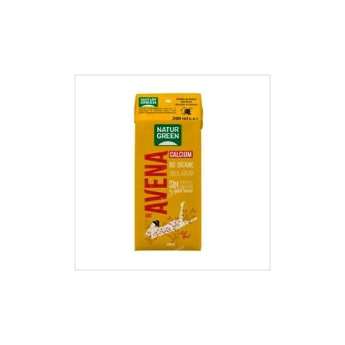 NATURGREEN Bebida Vegetal de Avena Mini 200ml, Sin Lactosa, Sin Soja, Vegana, Ecológica