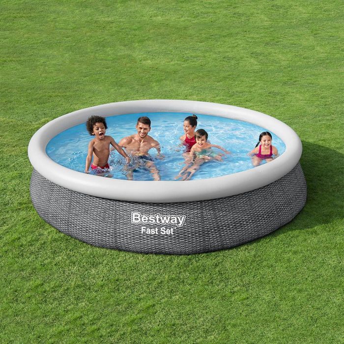 Bestway Piscina Hinchable Adulto Aro Ratan con Depurador 366x76 cm Jardin 57445 1