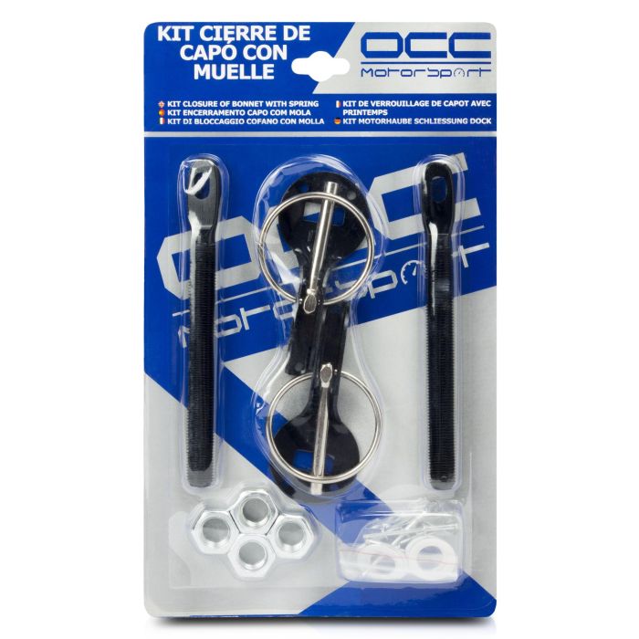 Occ Motorsport Kit Cierre Capot Negro OCCRC003 para Competición 1