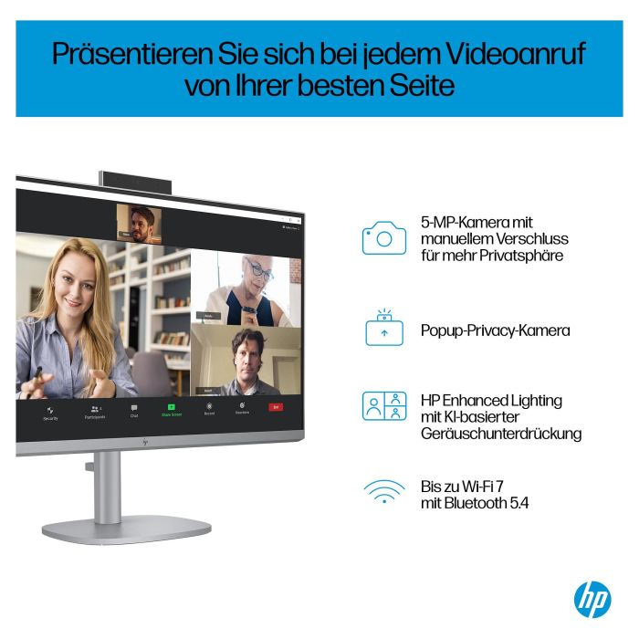 HP All-in-One OmniStudio X 27-cs0077ng - Ordenador de sobremesa de 27 pulgadas, color plata, Windows 11 Home 64 bits