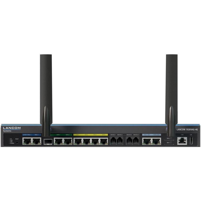 LANCOM 1926VAG-4G Router 4G Negro 1U Metálico - 6 Puertos Ethernet LAN, Soporte VPN y Firewall para Empresas