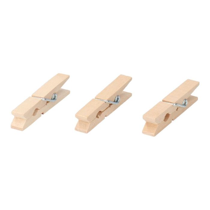 Edm 24 pinzas de madera para ropa con muelle metálico inoxidable, 7 cm 0 Edm 24 pinzas de madera para ropa con muelle metálico inoxidable, 7 cm 0