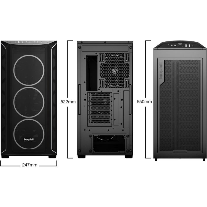 Be Quiet! SHADOW BASE 800FX Black Midi Tower PC Negro Iluminación ATX EATX Micro-ATX Mini-ITX 1 Be Quiet! SHADOW BASE 800FX Black Midi Tower PC Negro Iluminación ATX EATX Micro-ATX Mini-ITX 1