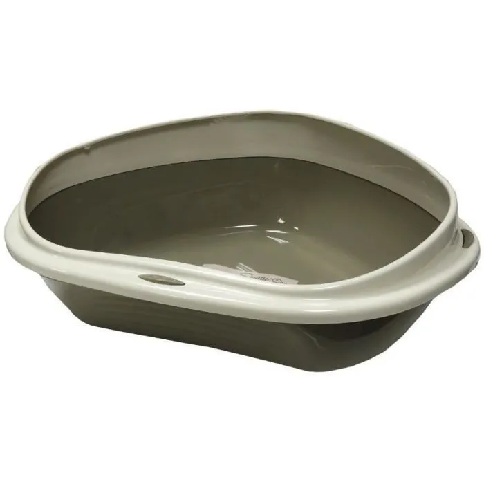 Aime Caja de Arena Corner + Rim Plástico para Gatos 58 x 48 x 20.5 cm 2