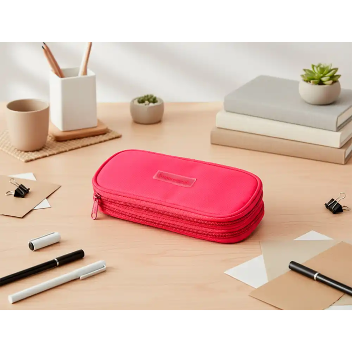 Liderpapel Estuche Portatodo Color Pop con Compartimento Extensible, 2 Cremalleras, Rosa Fucsia, 230x60 mm 7