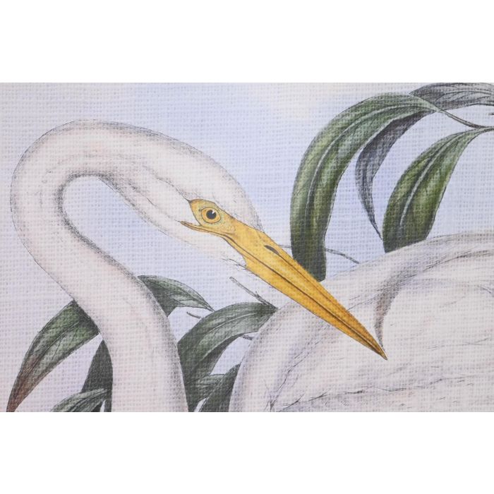 DKD Home Decor Cuadro 2 x 50 x 70 cm (4 Unidades) Marron Gris Cristal Abeto Garzas 2