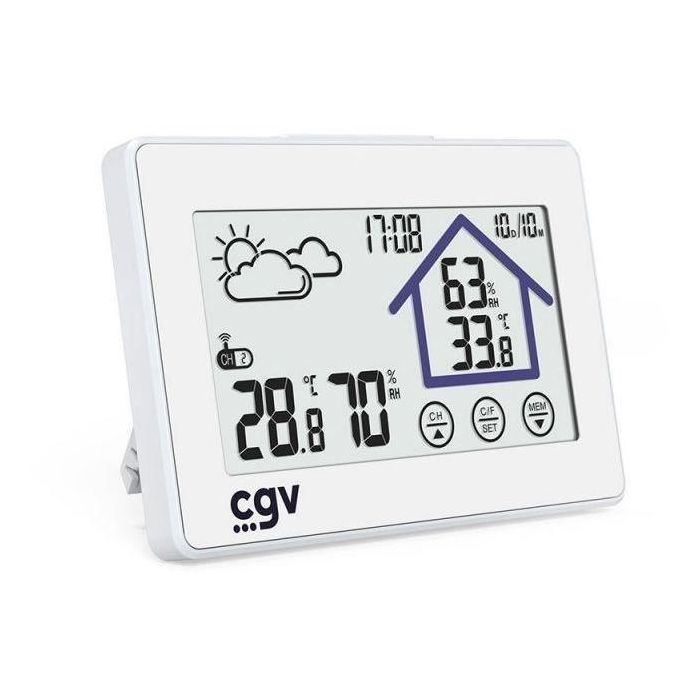 Estación meteorológica inalámbrica - CGV - MY METEO-1BM - Control táctil - Reloj y calendario - Fácil de usar