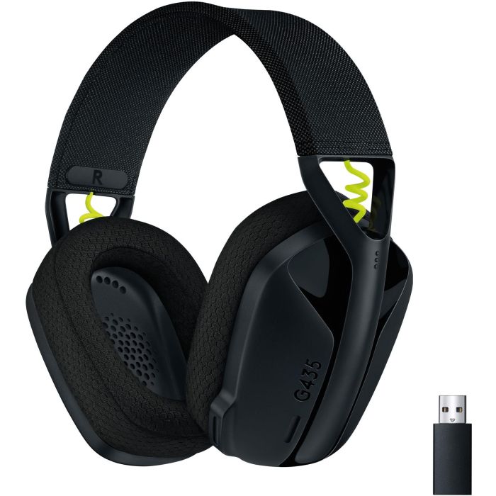 Logitech G435 Auriculares Gaming Inalámbricos LIGHTSPEED Bluetooth con Micrófono Beamforming 18h Batería 165g Negros y Amarillos 1 Logitech G435 Auriculares Gaming Inalámbricos LIGHTSPEED Bluetooth con Micrófono Beamforming 18h Batería 165g Negros y Amarillos 1