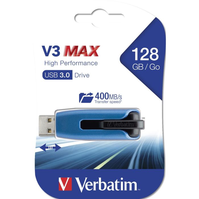 STICK 128GB Verbatim 3.2 V3 Max Black/blue retail 4