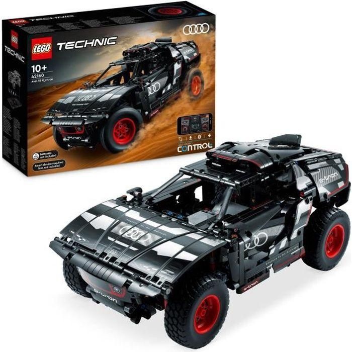 LEGO Technic 42160 Audi RS Q e tron Coche de Rally Teledirigido Modelo Todoterreno Dakar Bixoto