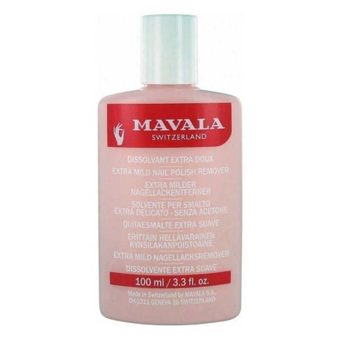 Mavala Quitaesmalte Rosa Sin Acetona. Fórmula Extra-Suave para Uñas Delicadas y Frágiles 100 ml