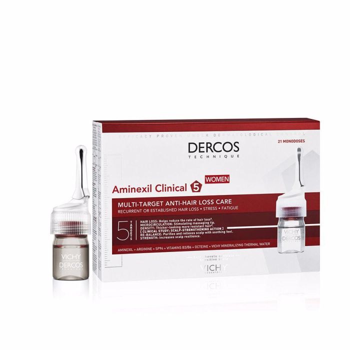 Vichy Dercos Aminexil Clinical 5 Mujer Tratamiento Anticaída Fortalece y Equilibra 21 x 6 ml Vichy Dercos Aminexil Clinical 5 Mujer Tratamiento Anticaída Fortalece y Equilibra 21 x 6 ml