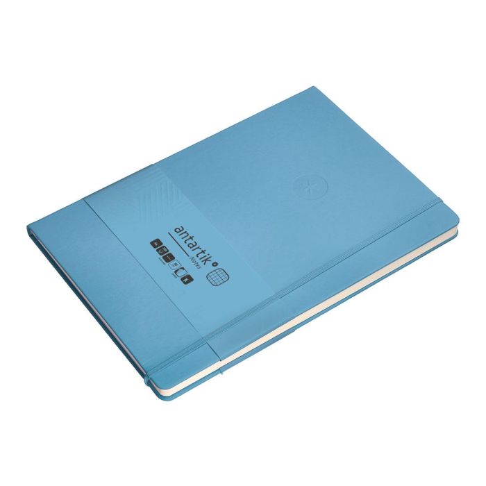 Cuaderno Con Gomilla Antartik Notes Tapa Dura A4 Hojas Cuadricula Azul Claro 100 Hojas 80 gr Fsc 5