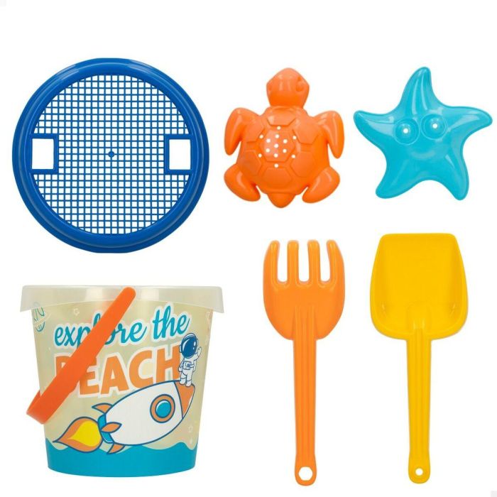 Set de Juguetes de Playa Colorbaby Ø 18 cm Polipropileno (16 Unidades) 2 Set de Juguetes de Playa Colorbaby Ø 18 cm Polipropileno (16 Unidades) 2