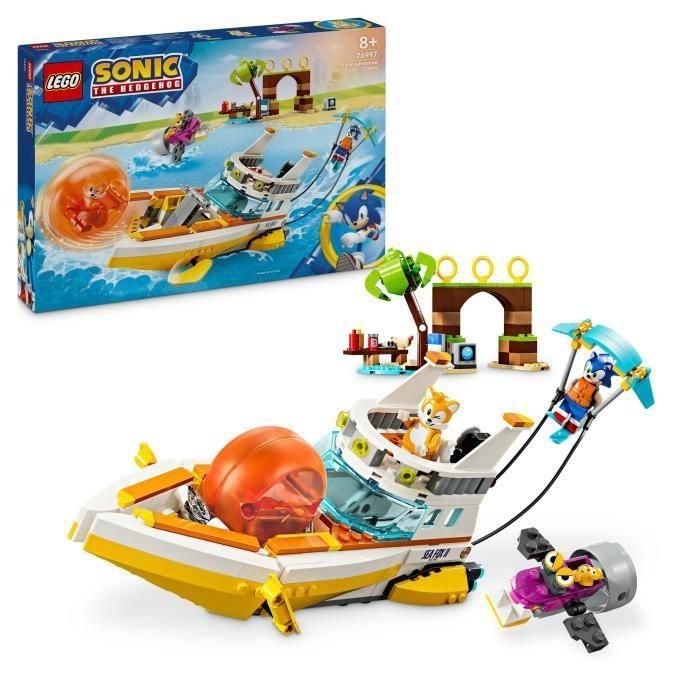 LEGO Sonic the Hedgehog 76997 Barco de aventuras de Tails, juguete interactivo