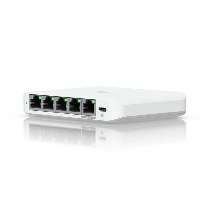 Ubiquiti Switch de 5 Puertos 2.5GbE RJ45, 25 Gbps, Alimentación PoE, Compacto Ubiquiti Switch de 5 Puertos 2.5GbE RJ45, 25 Gbps, Alimentación PoE, Compacto