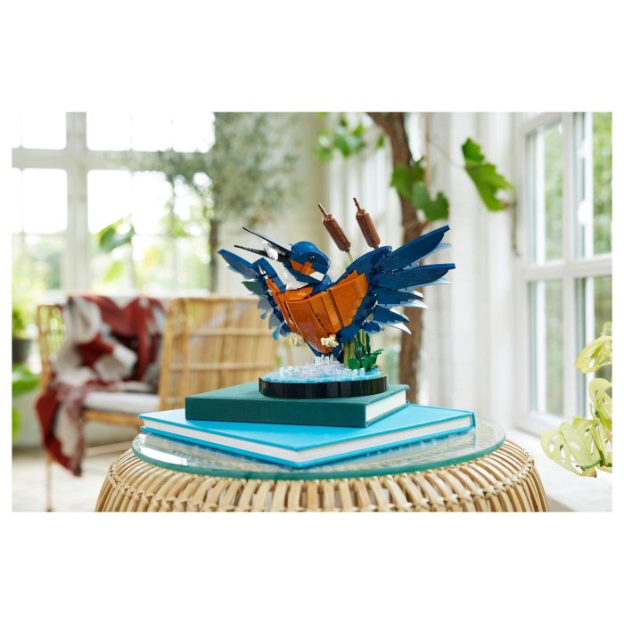 Lego 10331 Icons Kingfisher (Kungsfiskare) Fauna 2024 V29 - Set de construcción de kungsfiskare para adultos con soporte de exhibición
