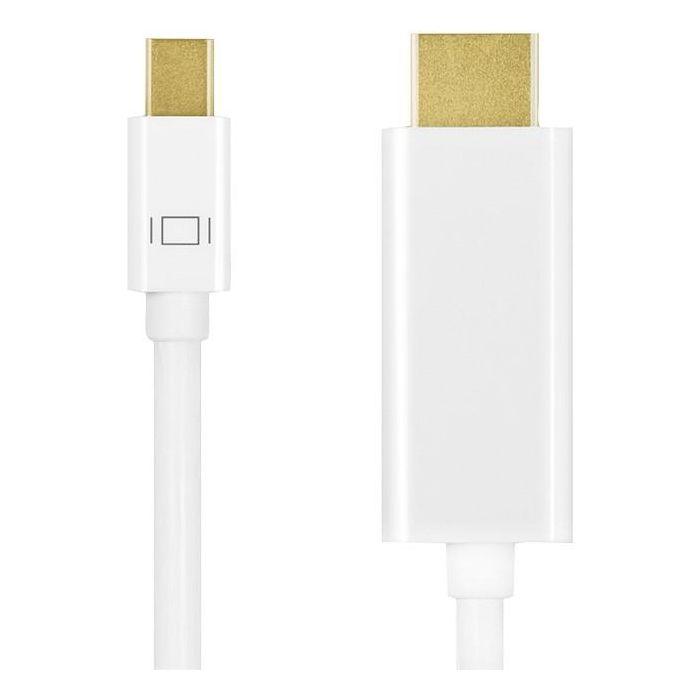 Logilink 4K Mini DisplayPort-Kabel DP 1.2 zu HDMI 1.4 3m wei 1