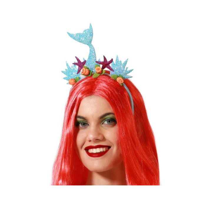 Diadema Cola De Sirena Azul Con Estrellas Y Flores Para Disfraz Marino, Fiestas Temáticas Y Carnaval 0 Diadema Cola De Sirena Azul Con Estrellas Y Flores Para Disfraz Marino, Fiestas Temáticas Y Carnaval 0